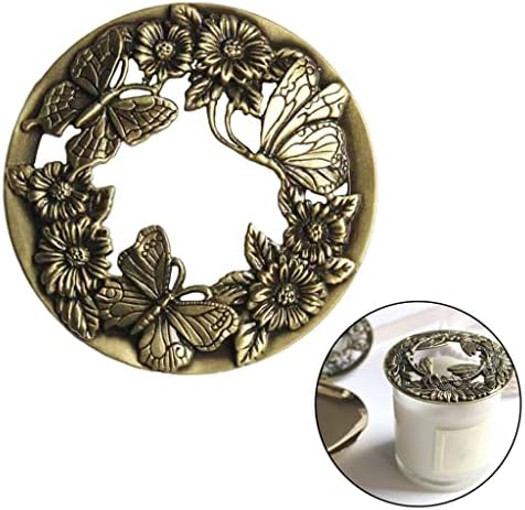Candle Topper Shade Jar Lid Sleeves for Jar Candles - Butterfly Flower Design
