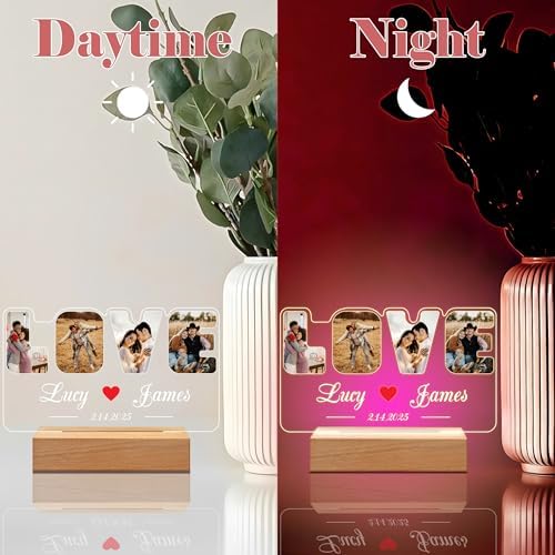 Personalized Love Photo Frame with Night Light
