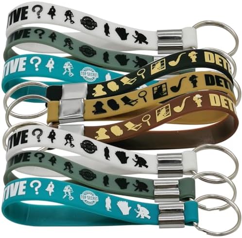 CupaPlay 24PCS Detective Rubber Keychains