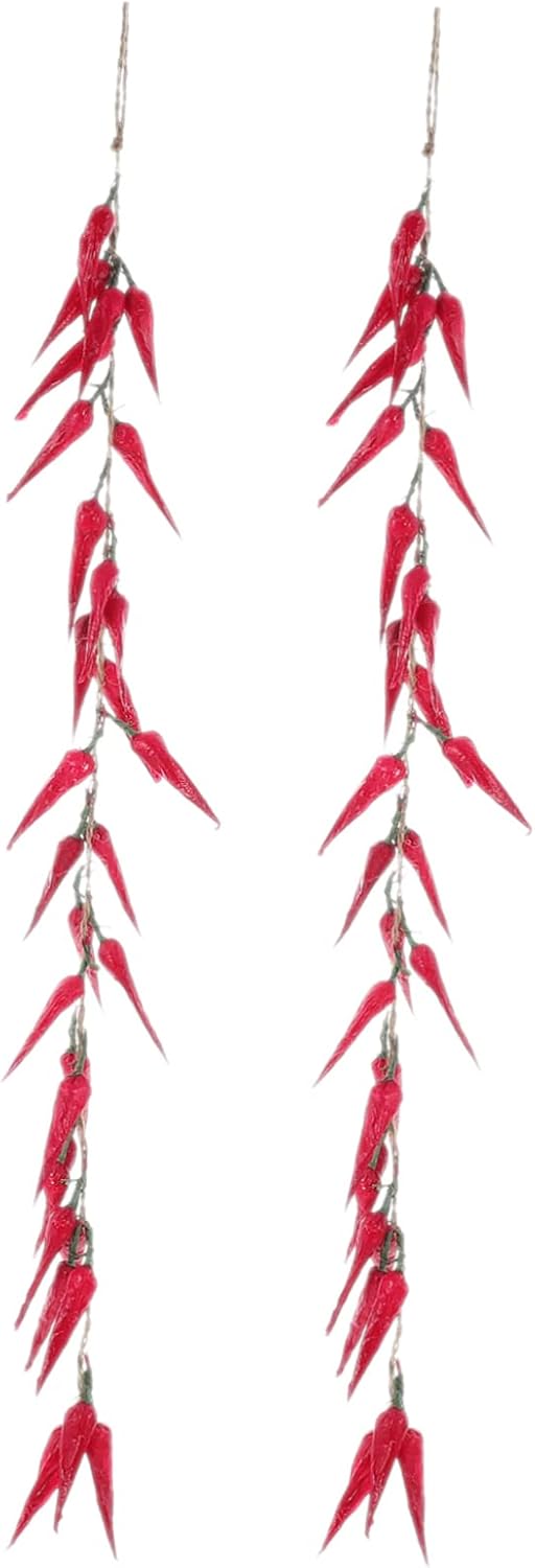 ABOOFAN 2Pcs Hanging Fake Peppers for Farmhouse Decor