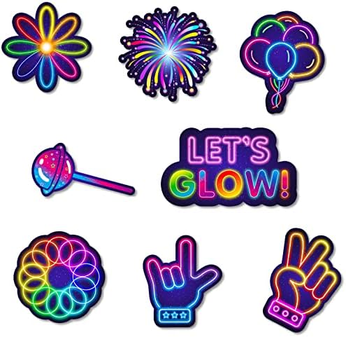 25pcs Glow Neon Photo Booth Props with Stick