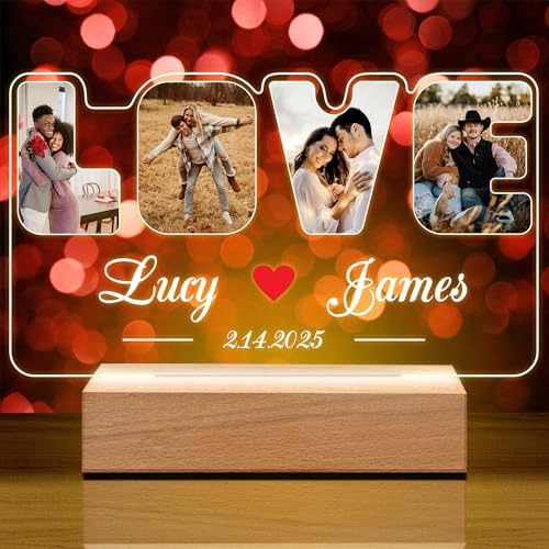 Personalized Love Photo Frame with Night Light
