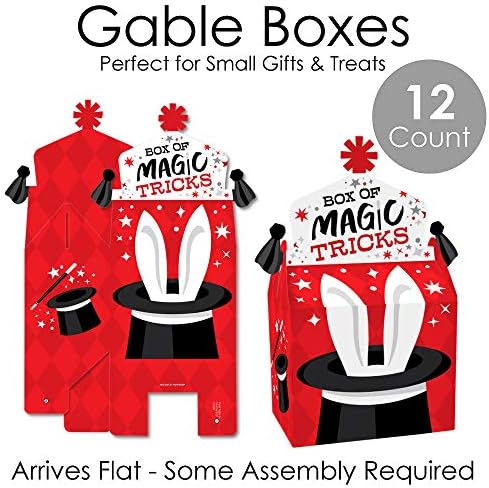 Big Dot of Happiness Magic Show Treat Box Set of 12