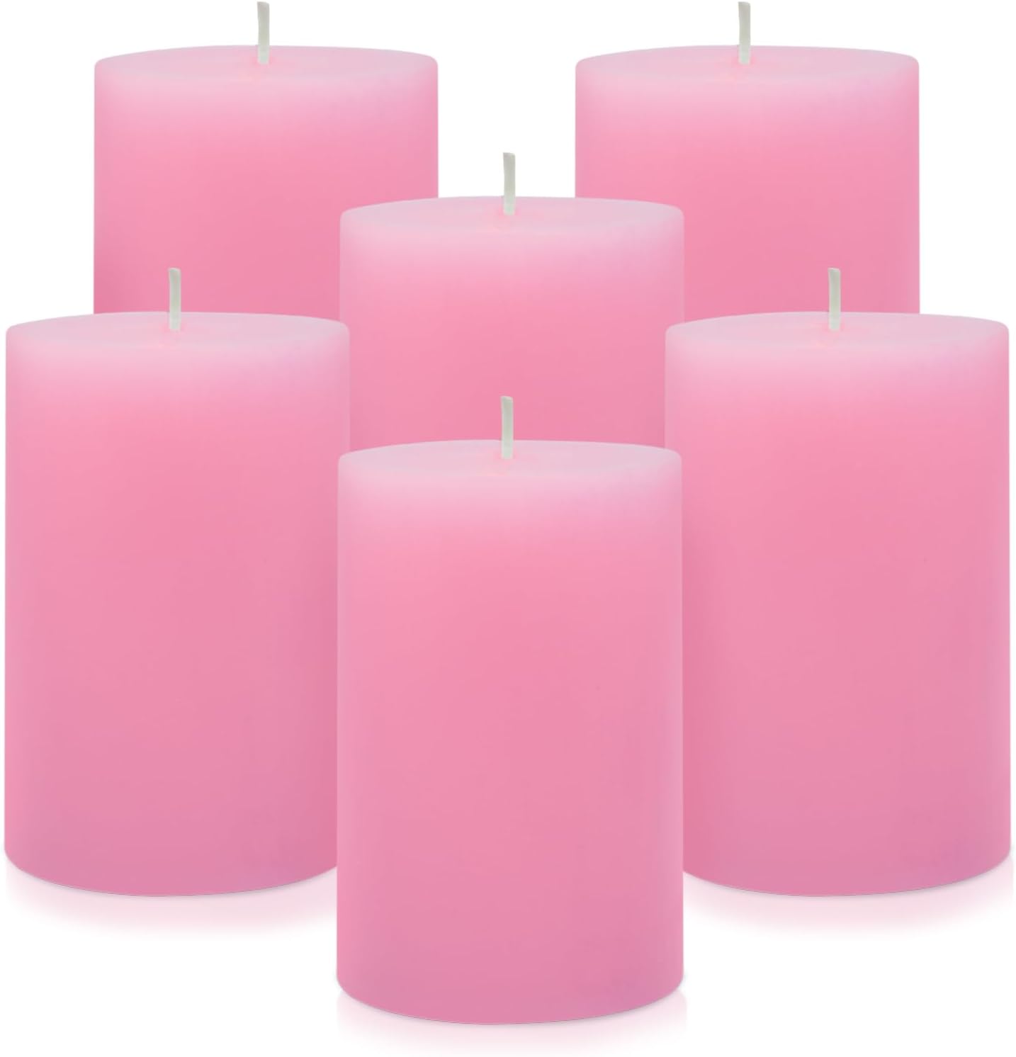 Seven Moons 275 x 4 Pink Pillar Candles Set of 6