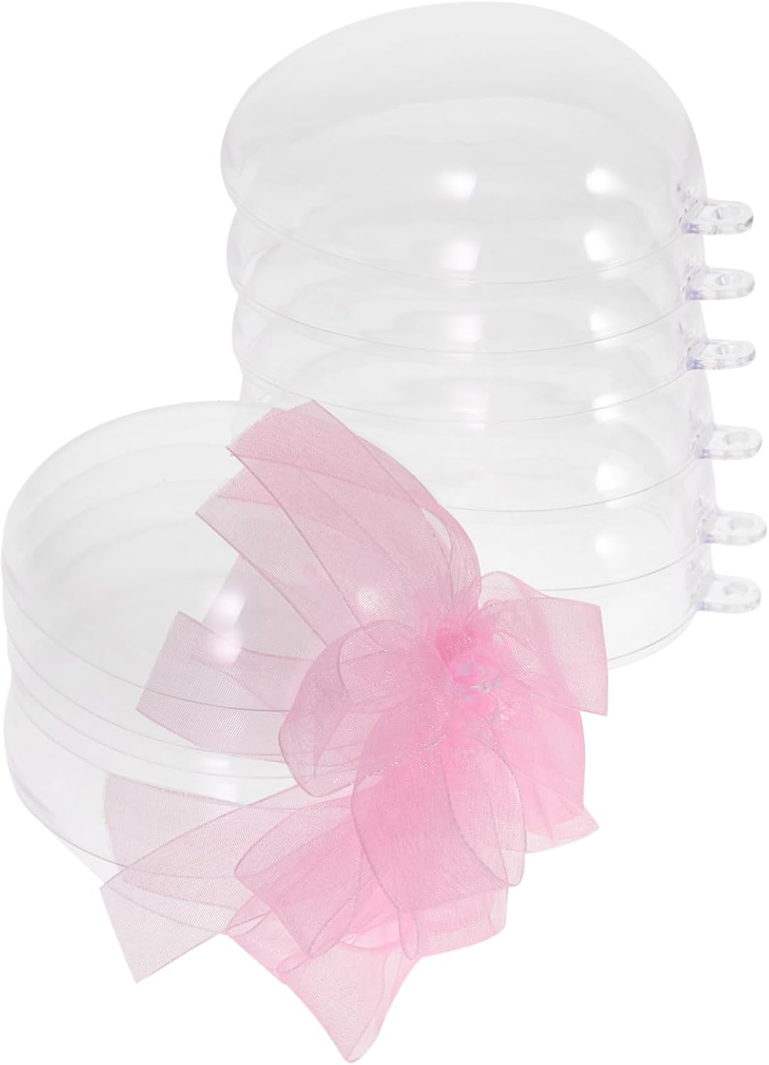 6pcs Fillable Easter Candy Boxes Clear Shaped Containers