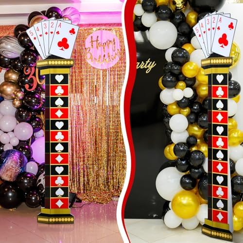 6 Ft Casino Column Cardboard Cutout Photo Prop