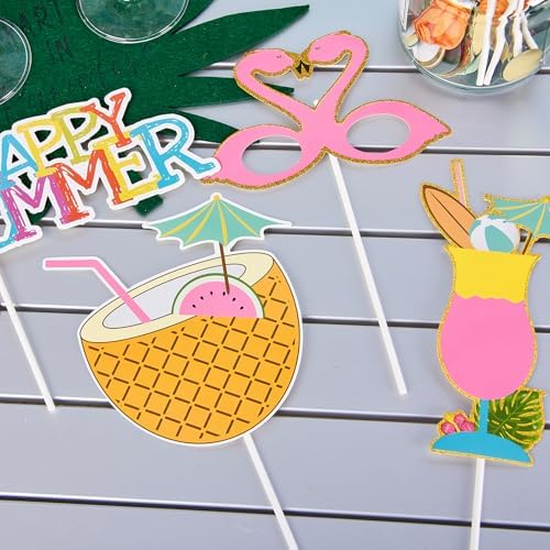 SUNBEAUTY 12 Pcs Summer Photo Booth Props