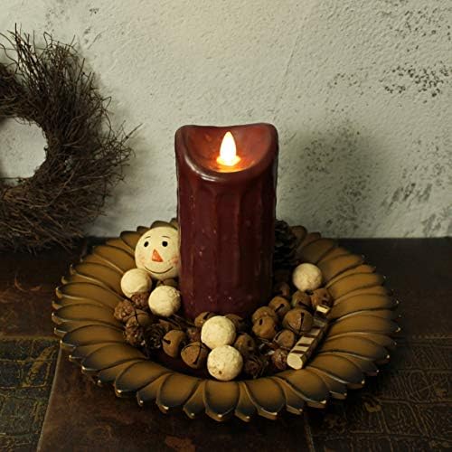 CVHOMEDECO Sunflower Shape Wooden Plate 11 Inch