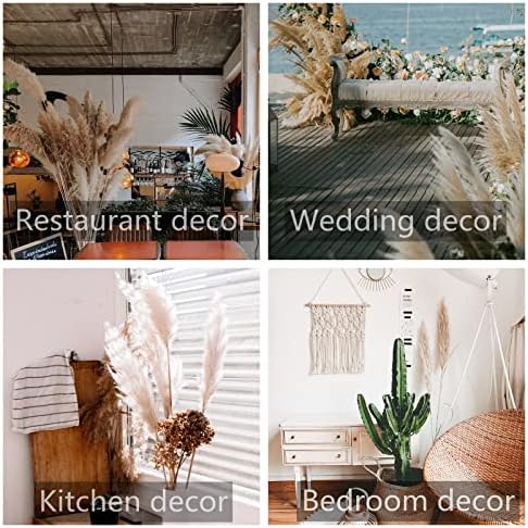 46 Inch Ivory Pampas Grass Decor Set of 10