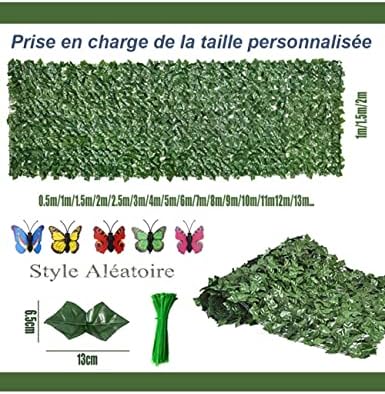 Artificial Ivy Privacy Wall 1x25m Greenery Decor Screen