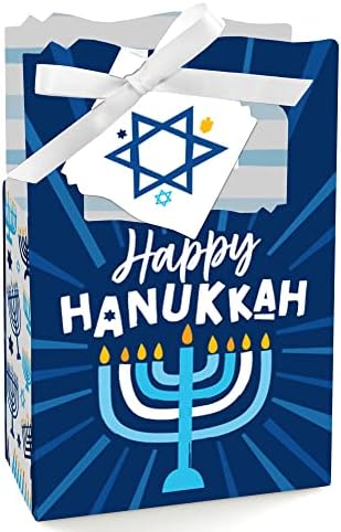 Big Dot of Happiness Hanukkah Menorah Favor Boxes Set of 12