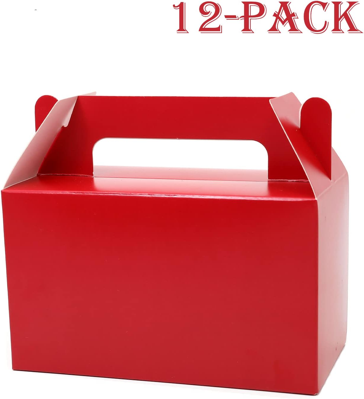 Oletx 12Pcs Dark Red Gable Gift Boxes