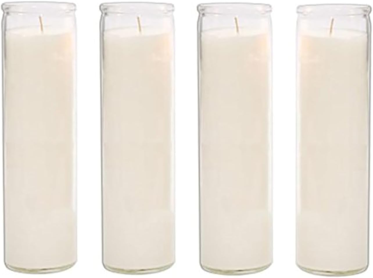 Brilux Glass Jar Candles Set of 4 8 Inches Tall