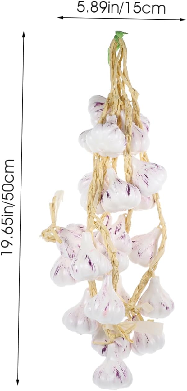 Ciieeo 5pcs Artificial Garlic Strings for Photography Props