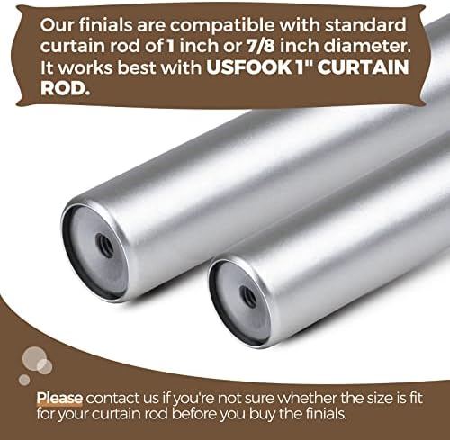 2 Pack Window Finials for 1 or 78 Inch Curtain Rods