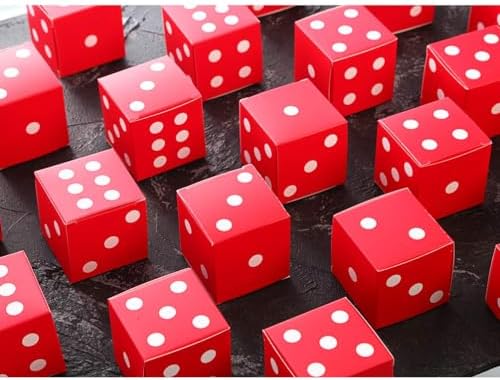 AWELL Red Dice Favor Box Set of 50 2x2x2 Inches Cube Shape