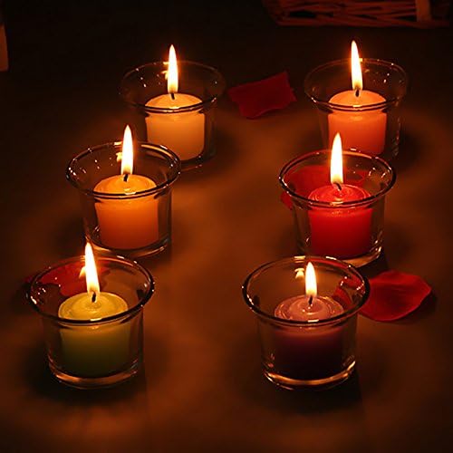 Clear Chunky Glass Votive Candle Holders 6 Count