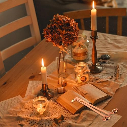 6 PCS Rose Gold Candle Wick Trimmer Stainless Steel