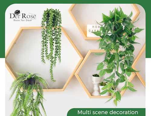 Der Rose 4Pcs Artificial Hanging Plants Set