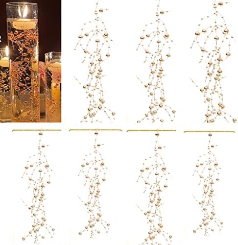 TeaSu 12pcs Pearl String for Floating Candles