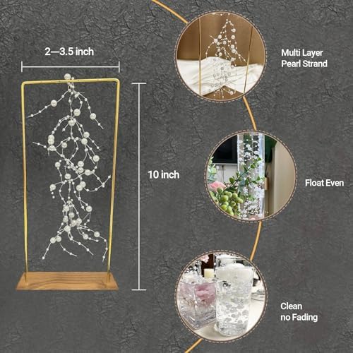 24Pcs White Pearl String for Floating Candles
