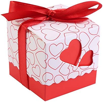 50Pcs Red Candy Boxes for Party Favors and Gifts