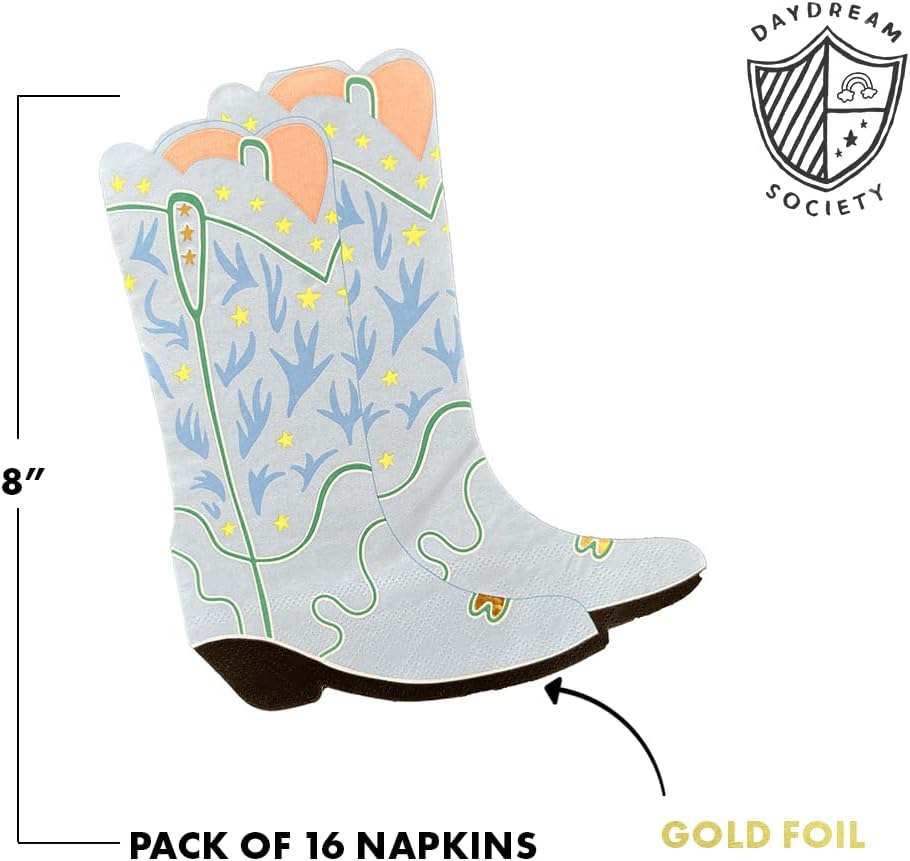 Yeehaw Large Boot Napkins - Pack of 16