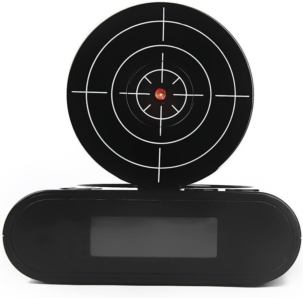 EC VISION Gun Alarm Clock with Recording Feature - Black