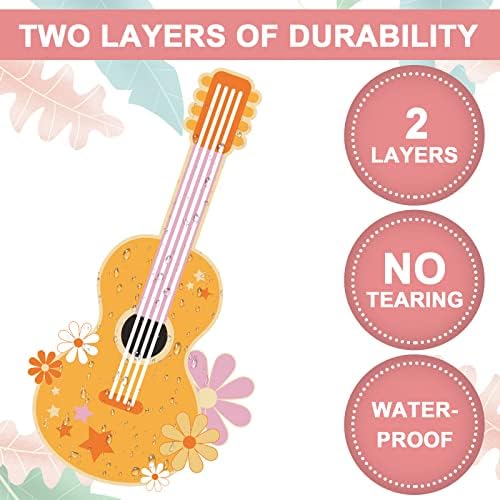 Colarr 60 Pieces Groovy Retro Hippie Party Cutouts