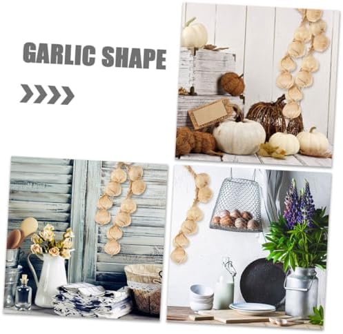 Cabilock Lifelike Fake Garlic Garland Strings for Photo Props