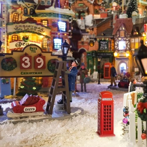 3 Pcs Christmas Mini Village Accessories Retro Decor