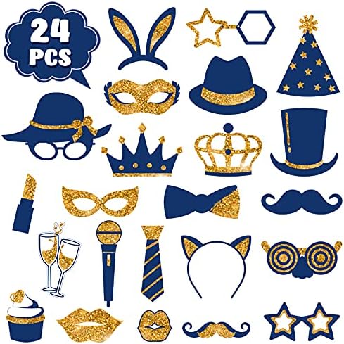 Zonon 24 Piece Photo Booth Props for Parties