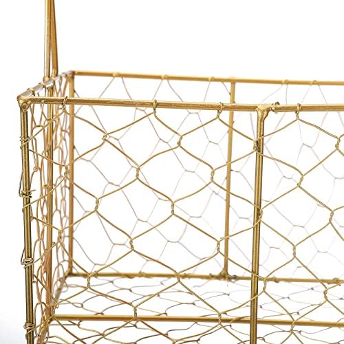 Firlar 2PCS Metal Wedding Flower Basket with Handle