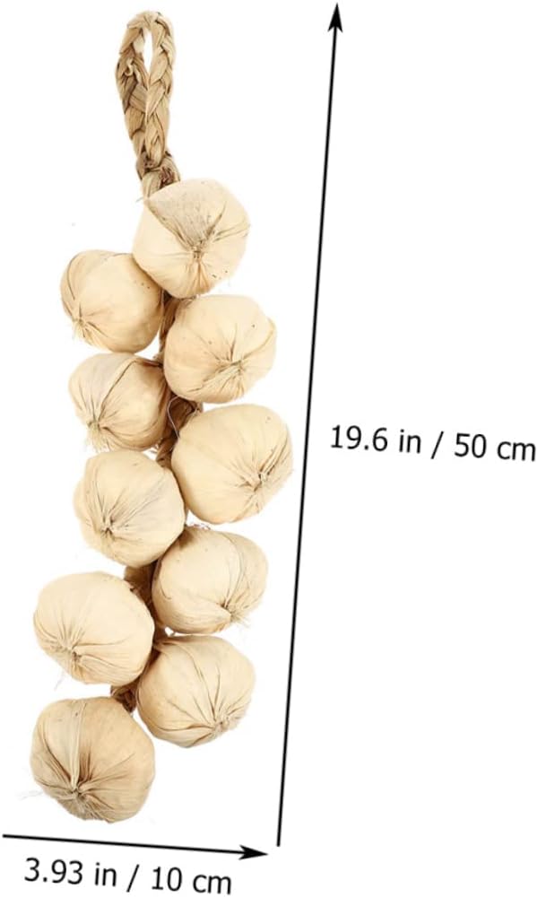 2Pcs Lifelike Garlic Strings Wall Hanging Decor