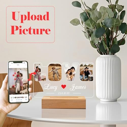 Personalized Love Photo Frame with Night Light