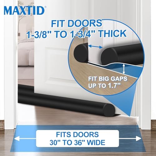MAXTID Large Door Draft Stopper 36 Black