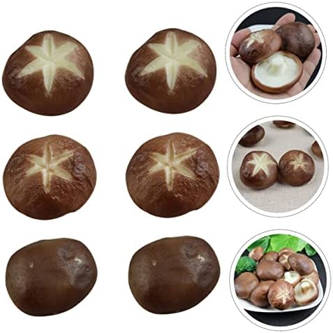 Healifty 6Pcs Realistic Mushroom Models for Photo Props