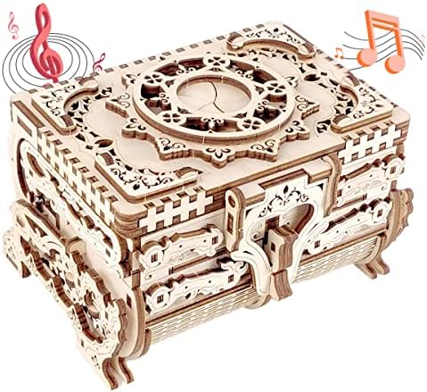 3D Wooden Puzzle Music Box - Antique Case