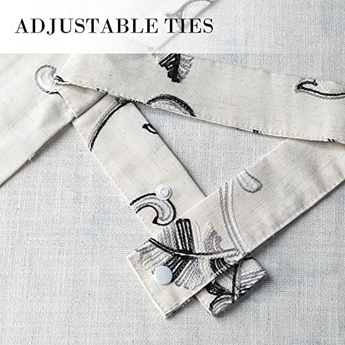 VOGOL Tie-Up Valance Kitchen Windows Curtains