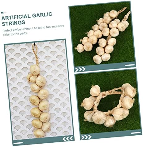2Pcs Lifelike Garlic Strings Wall Hanging Decor