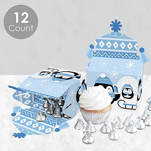 Big Dot of Happiness Winter Penguins Treat Box Set of 12