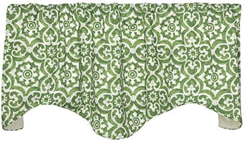 Green Valance Curtains for Windows 53x18 Inches Made in USA