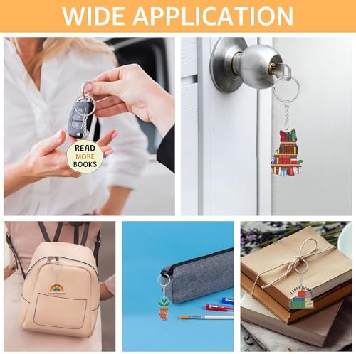 24Pcs Book Themed Keychain Set for Readers and Book Lovers