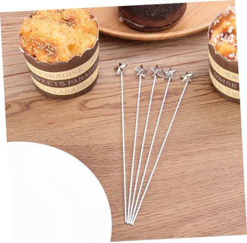 50 Pcs Birthday Silver Cake Decorations