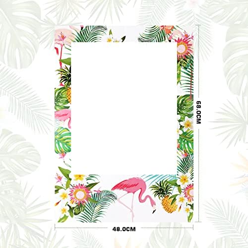 PHOGARY Luau Photo Booth Props 15PCS Tropical Party Kit