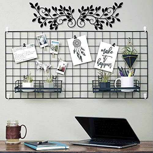 ESTART 2 Pieces Metal Tree Leaf Wall Decor