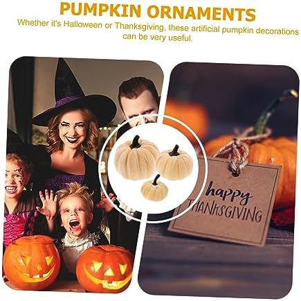 GLEAVI 6Pcs Artificial Pumpkins for Halloween Decorations