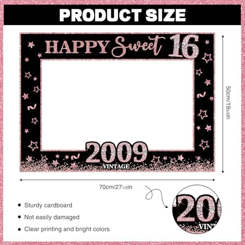 Sweet 16 Photo Booth Props Set for Girls