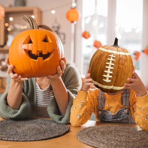 Football Pumpkin Resin Decoration Halloween Fall Decor