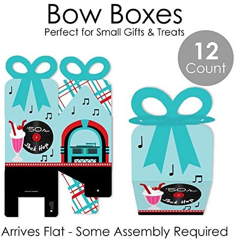 Big Dot of Happiness 50s Sock Hop Bow Box Set of 12